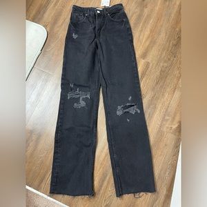Black Zara Wide Leg Jeans